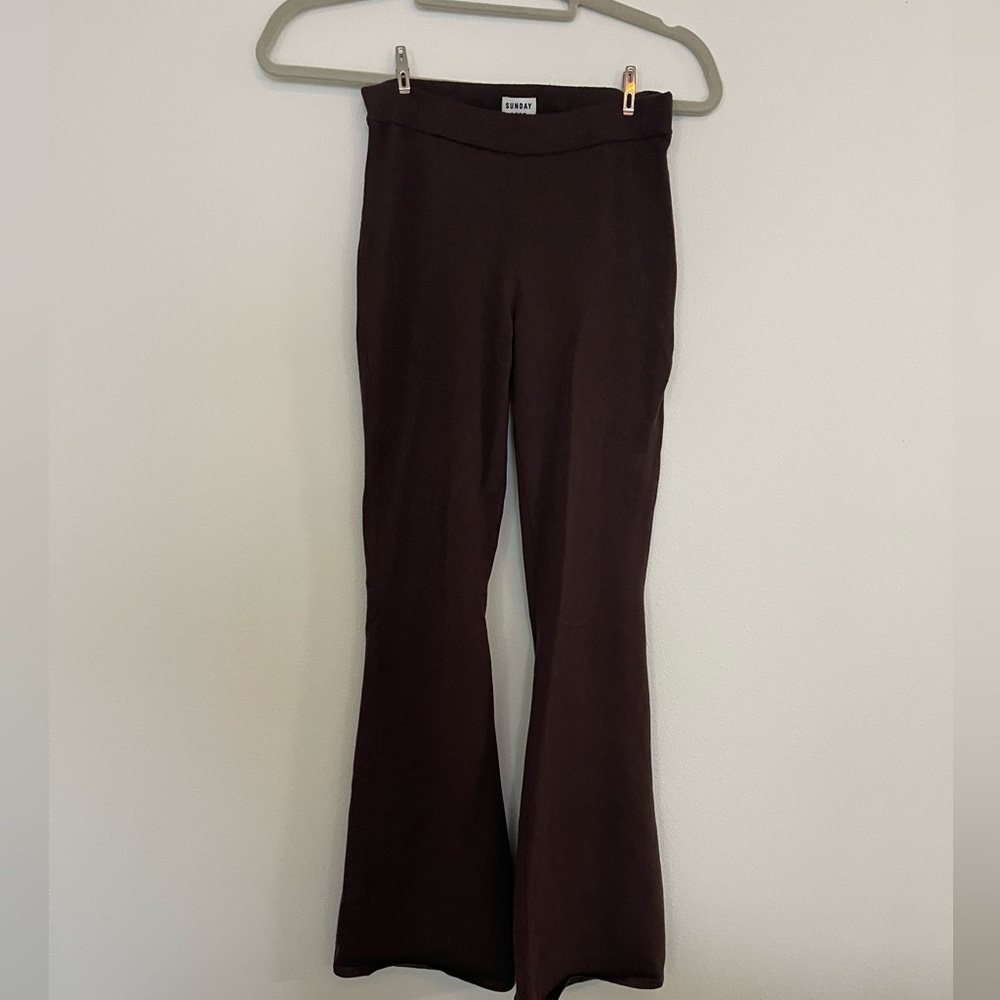 Sunday Best Dark Brown Flare Pants